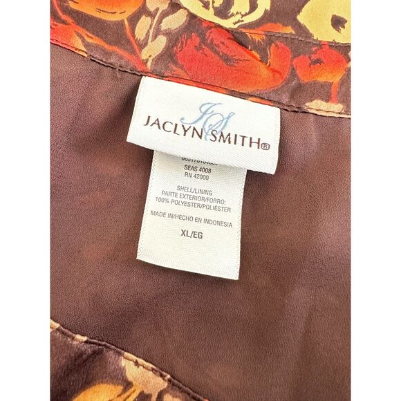 NWT Vintage Jaclyn Smith Brown Floral A Line Slip Skirt size XL - Picture 3 of 6
